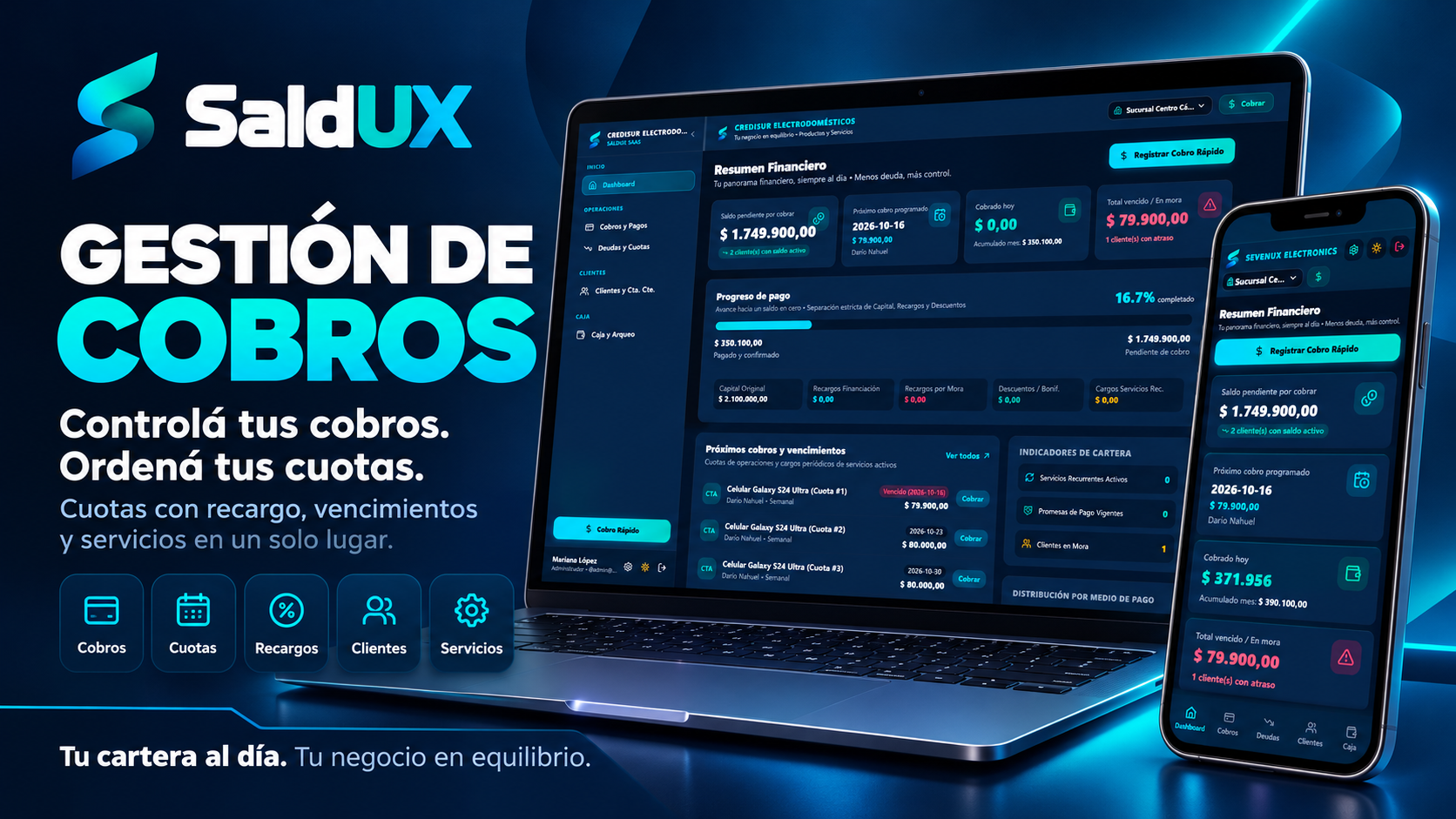 SaldUX Sistema de Cobros Banner Oficial