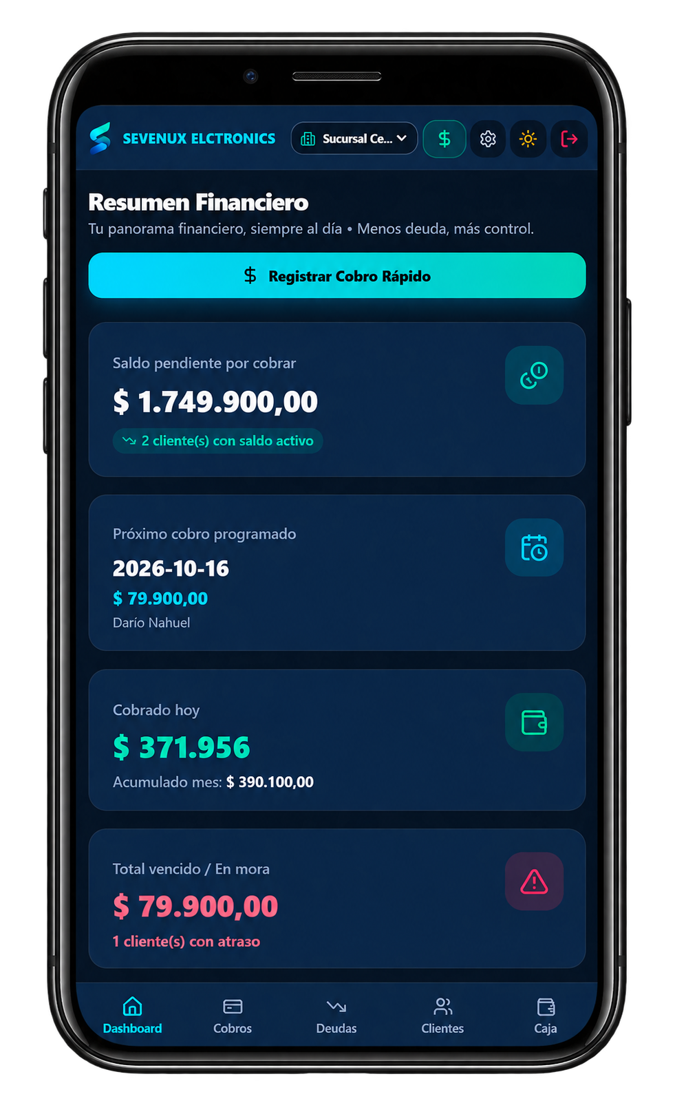 SaldUX Mobile View